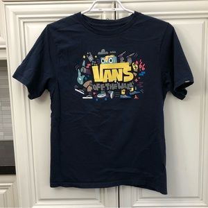 Vans navy kids graphic t-shirt